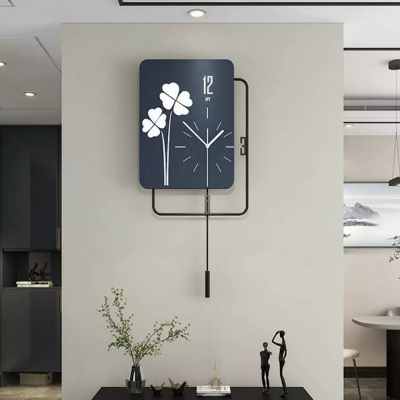 Luxury Lifestyle Aesthetic - Horloge murale minimaliste de style chinois,