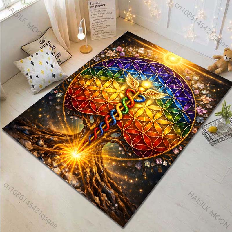 Luxury Lifestyle Hotel - Tapis à motif de fleurs arc-en-ciel