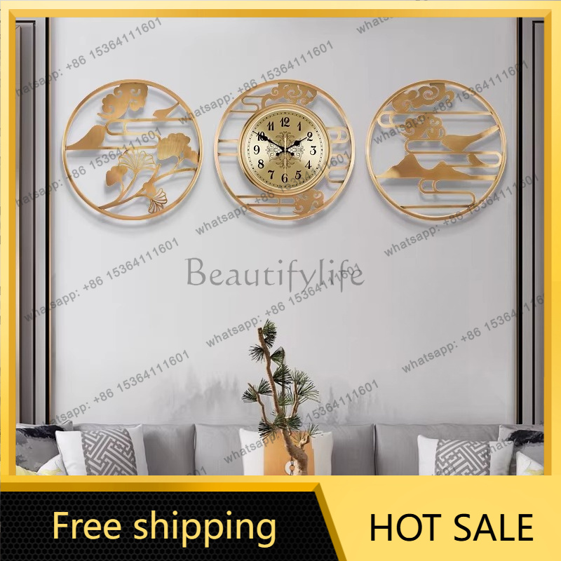 Luxury Lifestyle Aesthetic - Horloge murale minimaliste de style chinois